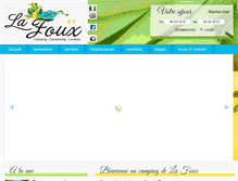 Tablet Screenshot of camping-lafoux.com
